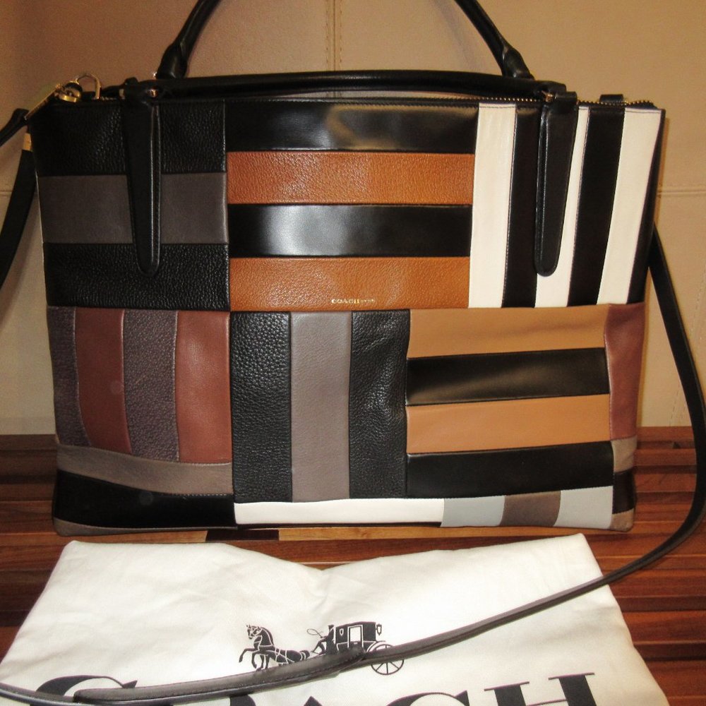 💕SALE - Limited Edition COACH Patchwork Borough Satchel Shoulder Bag💕